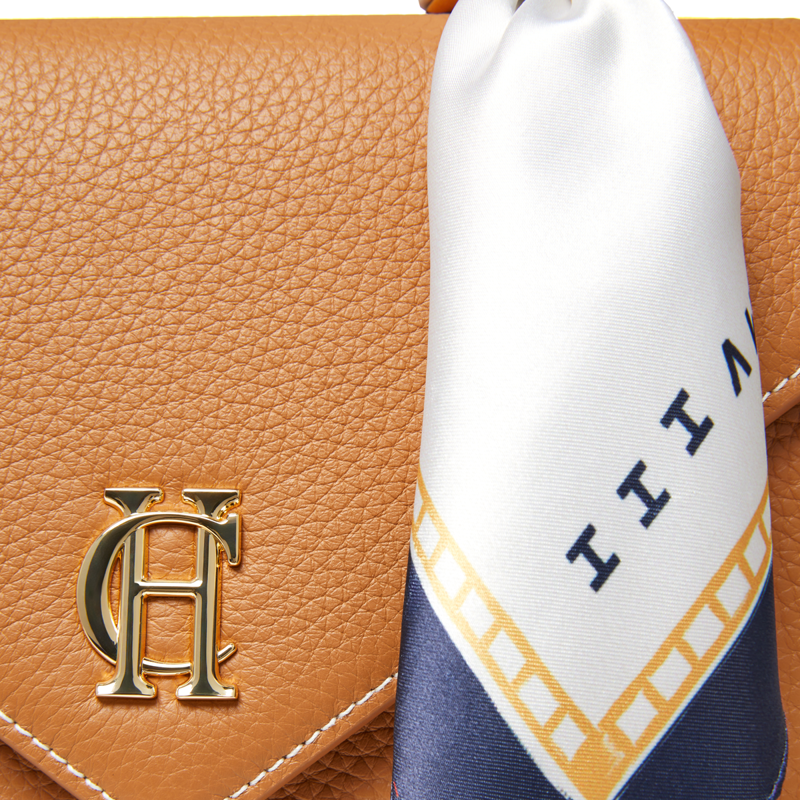 Holland Cooper Dowdeswell Scarf Bag - Tan Contrast-2